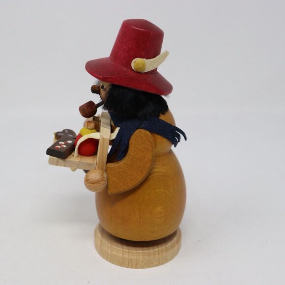 Straco 5.5” Solid Wood Nutcracker Old Man Smoker w/Bottle Germany GMBH - Picture 3 of 6